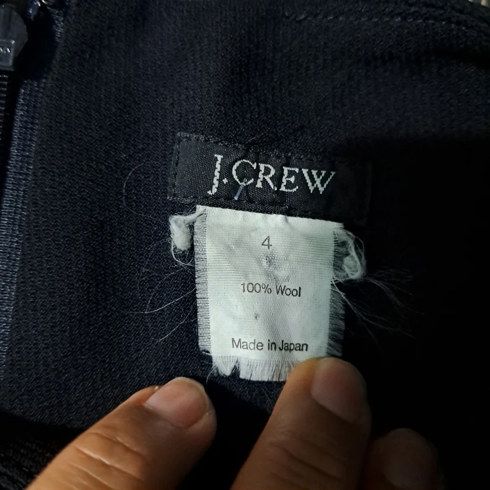 J. Crew Black Sleeveless Sheath Dress Crew Neck